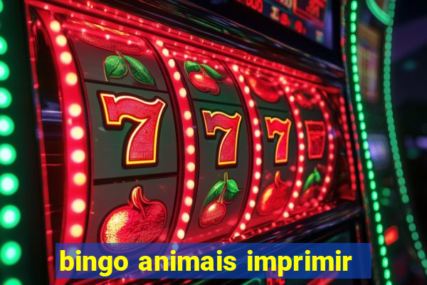 bingo animais imprimir